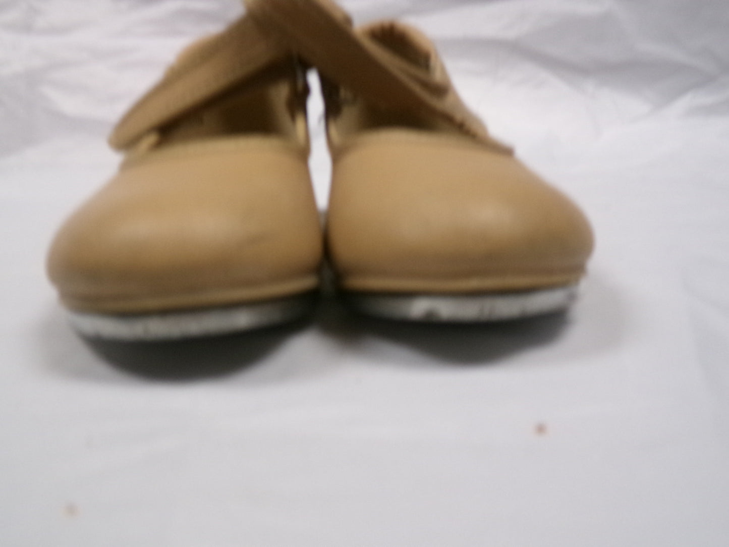 Pre-Owned Dance Tap Shoes Stelle Kids 12M Mary Jane easy Strap Tan