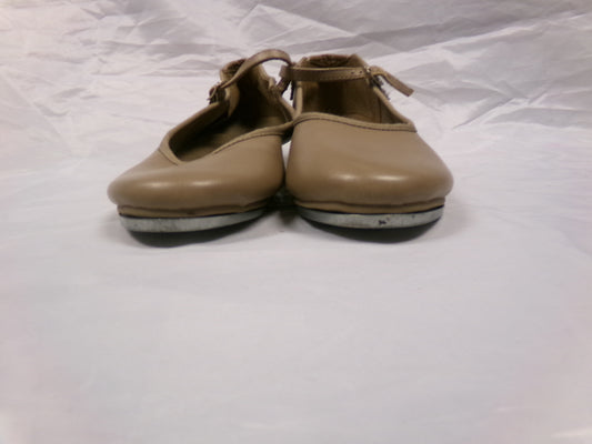 Pre-Owned Tan Tap Shoes Danshuz 753 Youth 4.5M Mary Jane Buckle