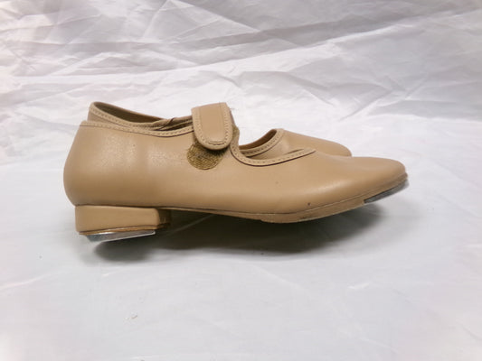 Pre-Owned Tap Shoes Youth 3M Tan So Danca TA38 Mary Jane Leather Loop Strap