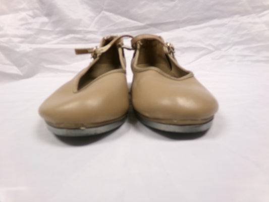 Pre-Owned Tap Shoes Danshuz 753 Adult 6.5M Tan Mary Jane Buckle