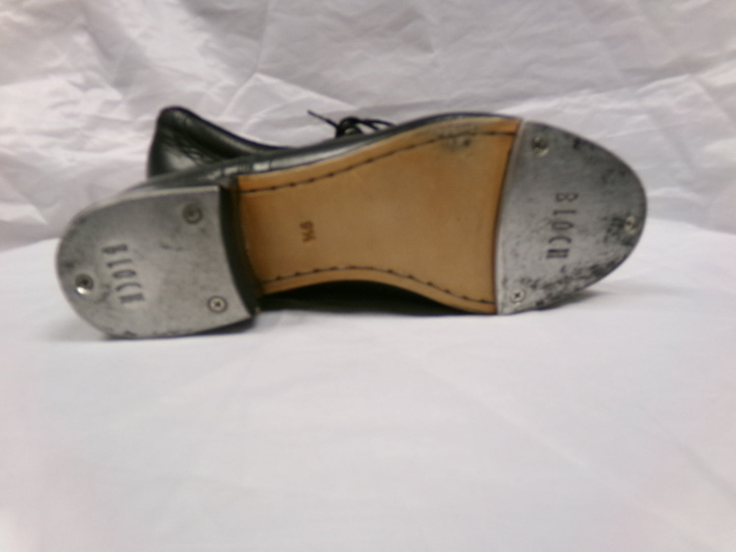 Pre-Owned Tap Shoes Bloch Jason Samuels Women's 9.5M Oxford Leather Lace Up Full Sole