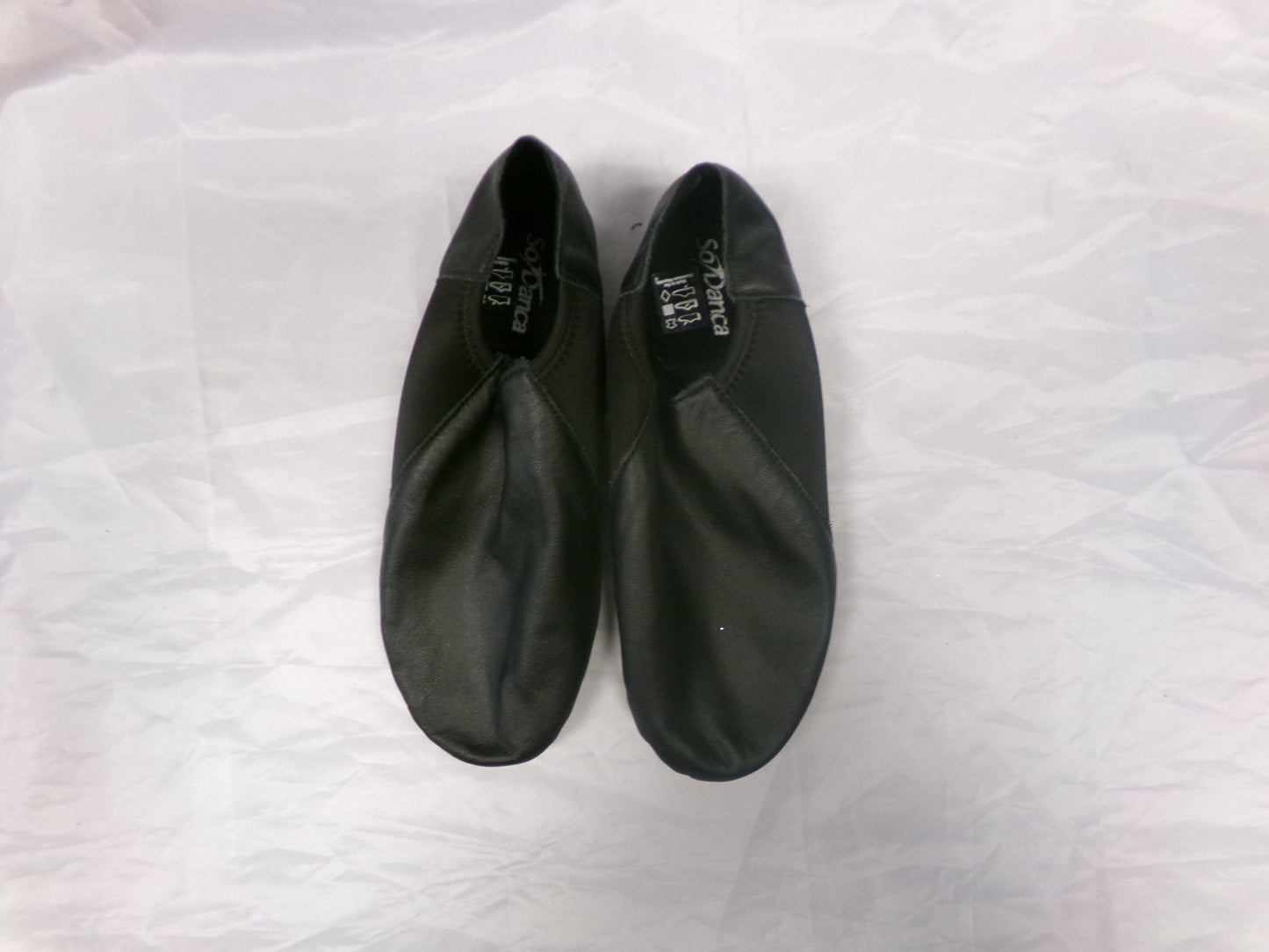 Pre-Owned Jazz Shoes So Danca 8.5W JZ43 Black Adult Pull On Leather Split Sole