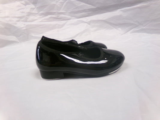 Pre-Owned Tap Shoes Dance Class Little Kid 6M Tyette Patent Black