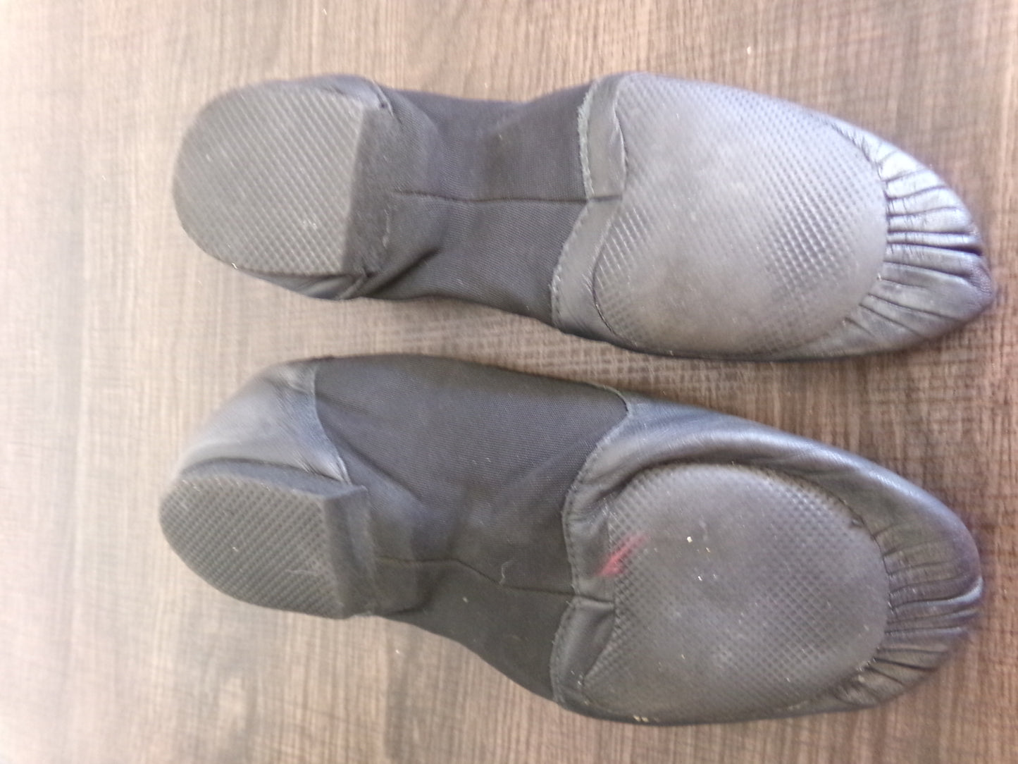 Pre-Owned Jazz Shoes Bloch Adult 6M Black Leather Slip On Split Sole