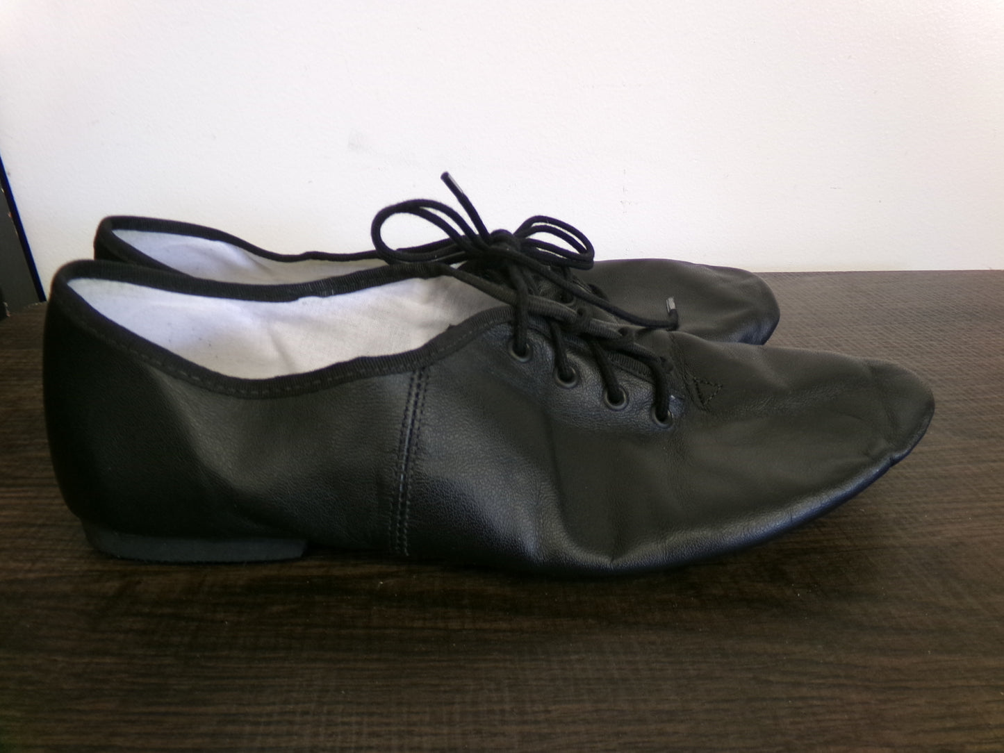 Pre-Owned Jazz Shoes Mens 11M Black Lace Up Split Sole
