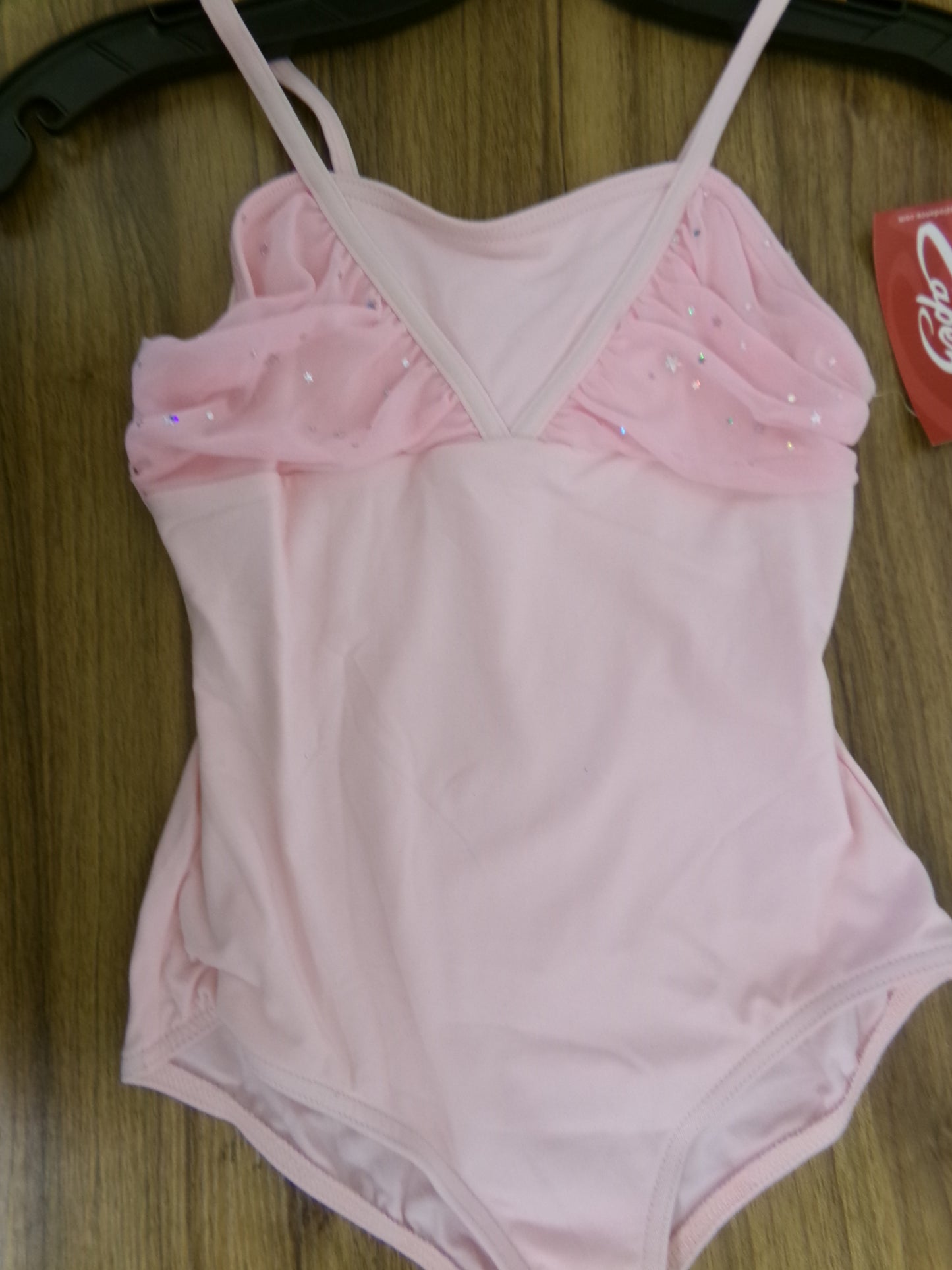New Closeout Leotard Capezio 4054C Child Large Pink Camisole Sparkle Ballet Tap