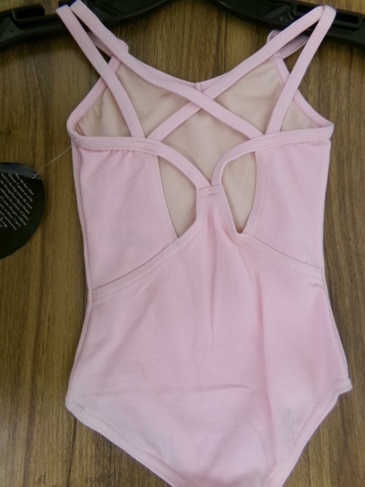 New Closeout Leotard Capezio 9820C Child Small Pink Camisole Multi-Strap Ballet