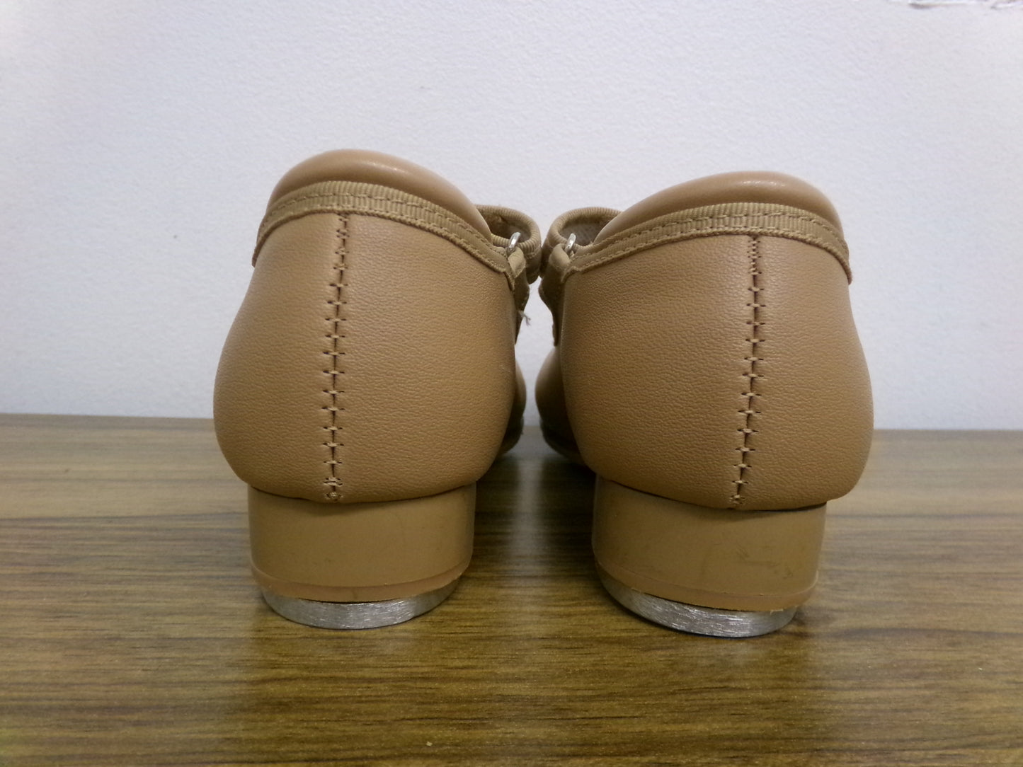 Pre-Owned Dance Tap Shoes Stelle Kids 12.5M Mary Jane easy Strap Tan Velcro