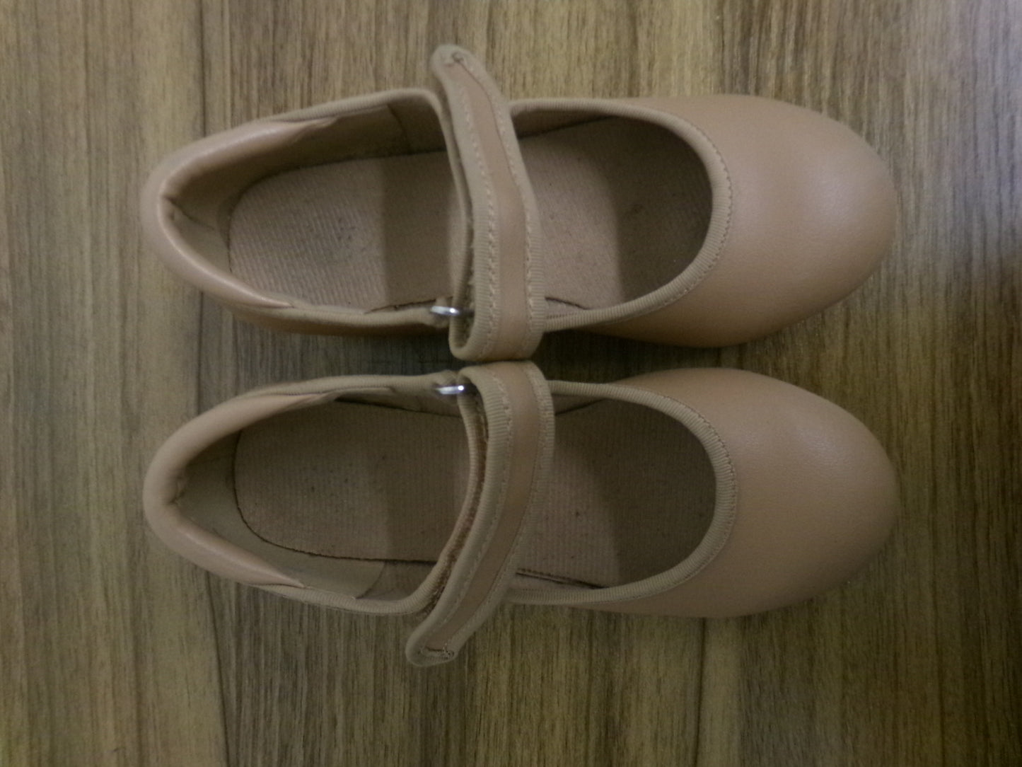 Pre-Owned Dance Tap Shoes Stelle Kids 12.5M Mary Jane easy Strap Tan Velcro