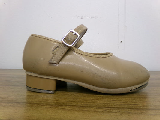 Pre-Owned Tap Shoes Revolution Style 808 12M Child Mary Jane Buckle Tan
