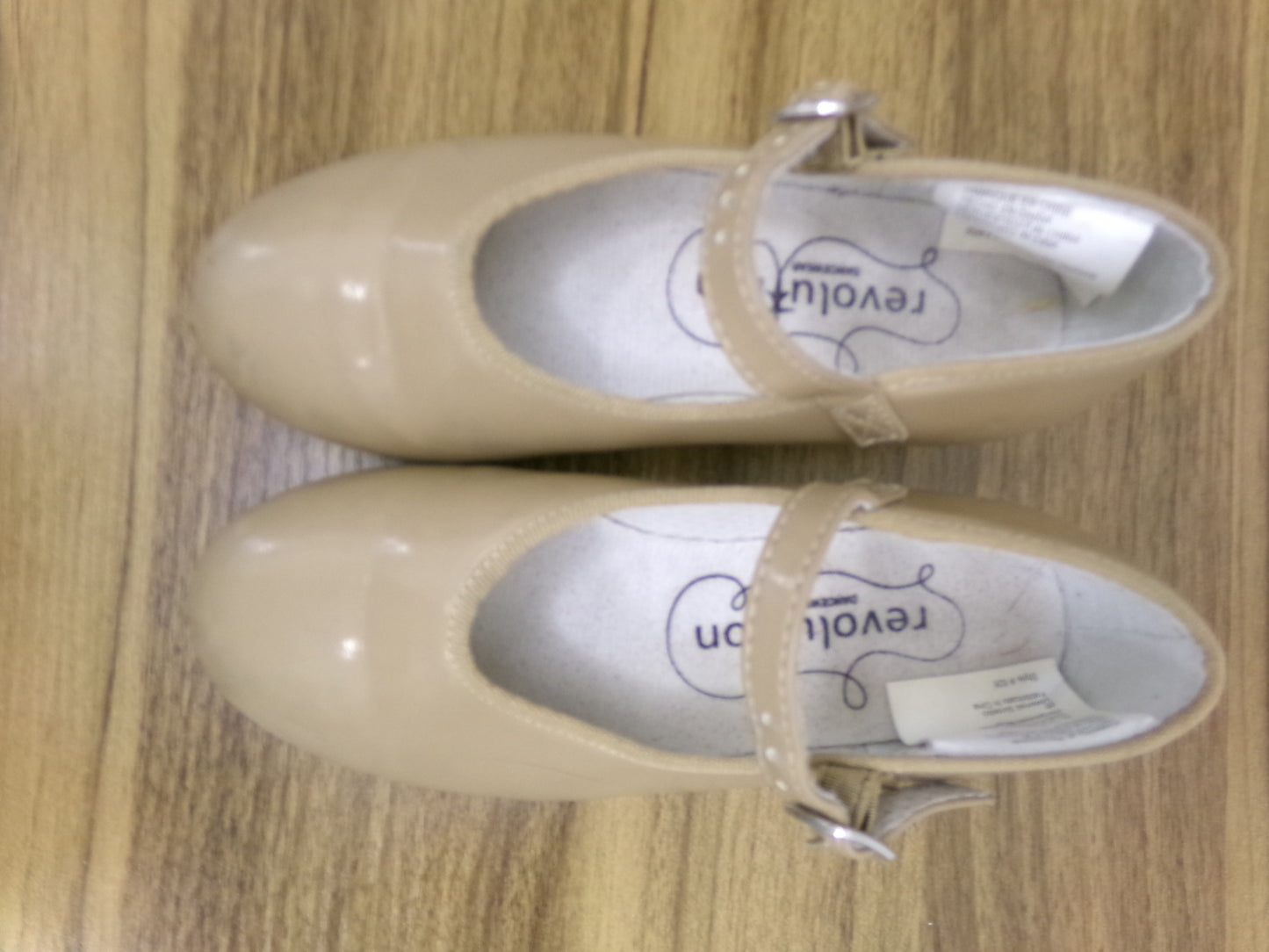 Pre-Owned Tap Shoes Revolution Style 808 1.5M Child Mary Jane Buckle Tan