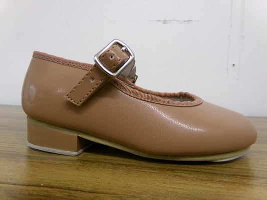Pre-Owned Tap Shoes Revolution Style 808 9M Child Mary Jane Buckle Dark Tan