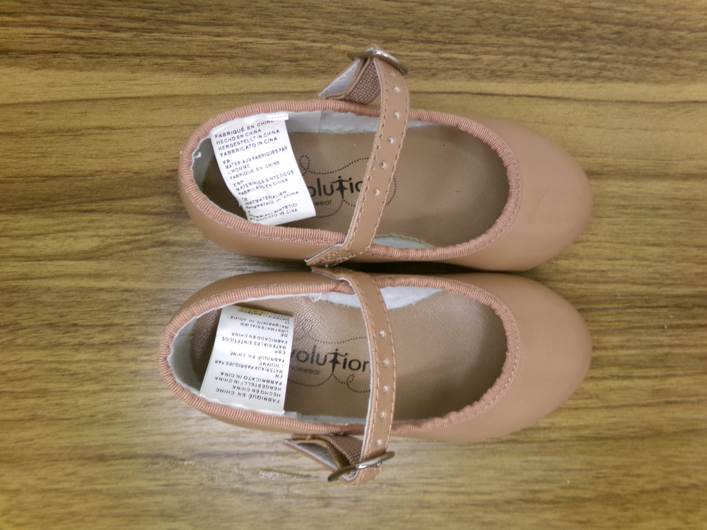 Pre-Owned Tap Shoes Revolution Style 808 9M Child Mary Jane Buckle Dark Tan