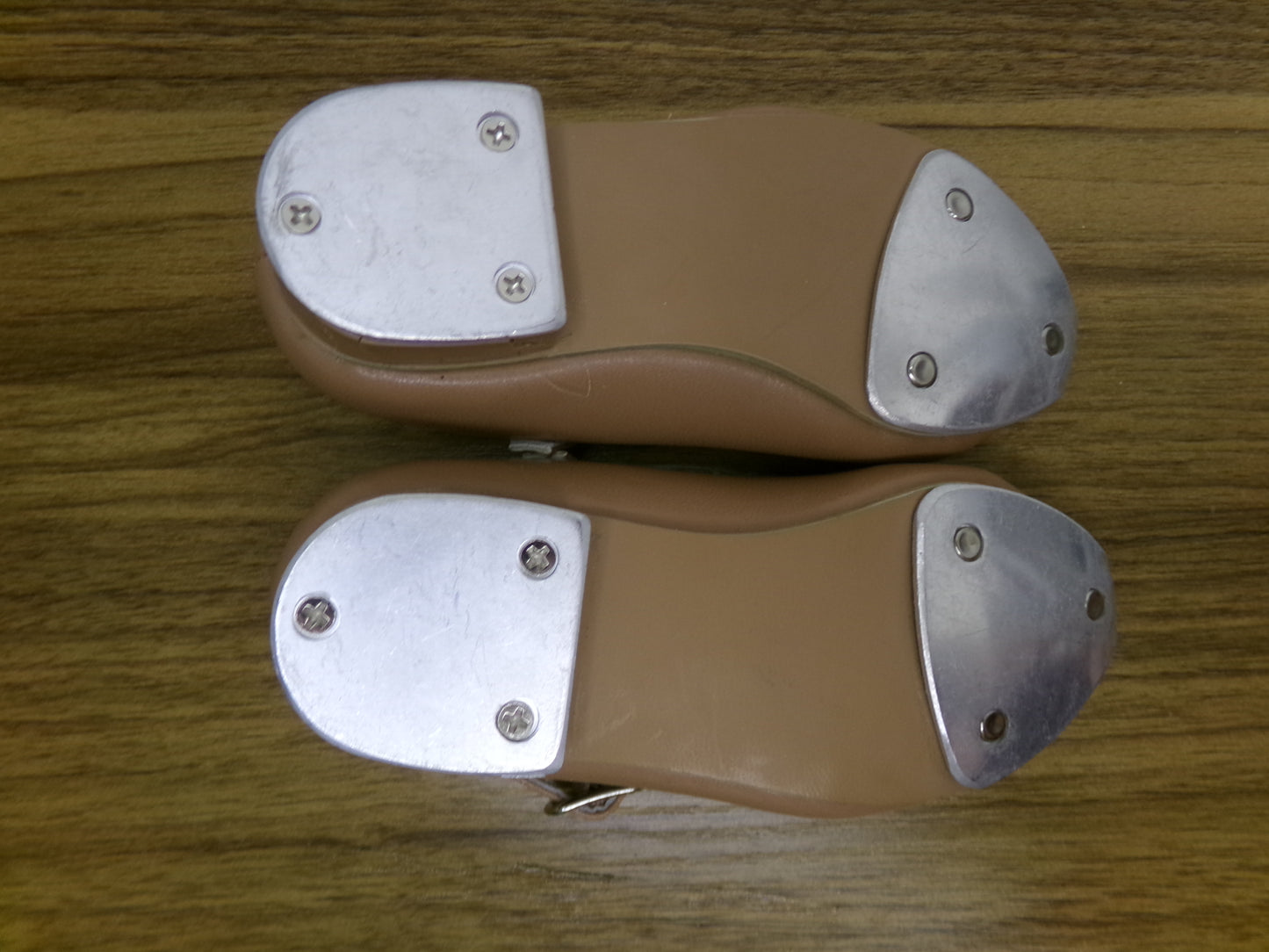 Pre-Owned Tap Shoes Revolution Style 808 9M Child Mary Jane Buckle Dark Tan