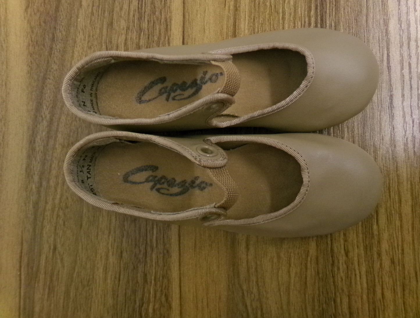 Pre-Owned Tap Shoes Capezio 8.5N Kids Tyette Leather & Elastic Student