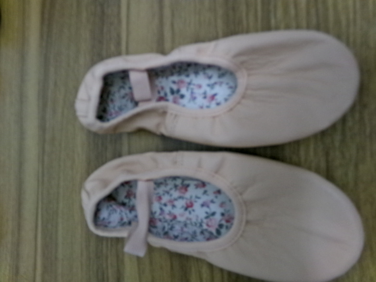 Pre-Owned Ballet Shoes DanzNMotion Child 1M Youth Leather Single Strap Full Sole
