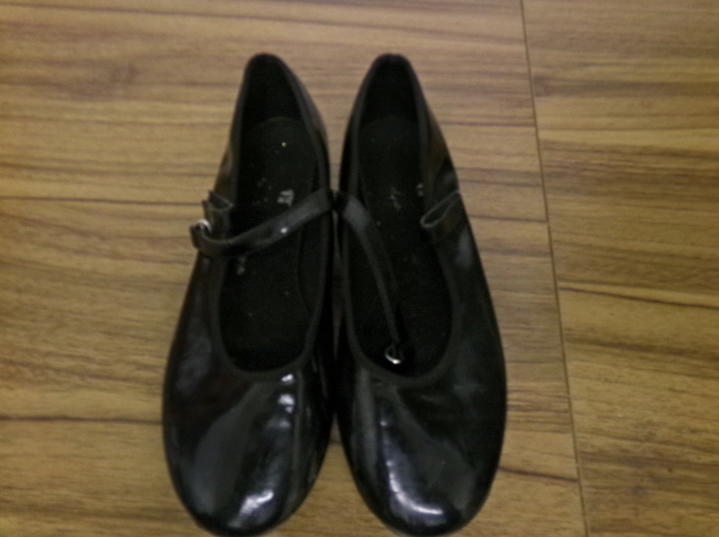 Pre-Owned Tan Tap Shoes ABT Kids 1.5 Mary Jane Patent Leather Loop Strap