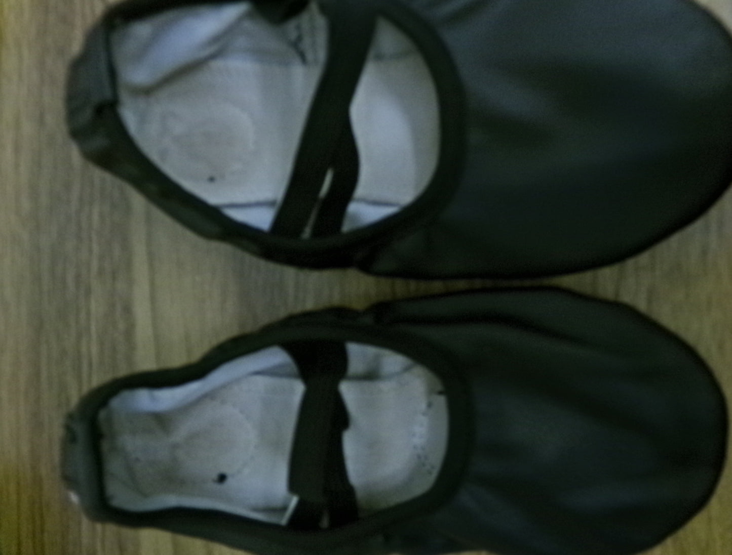 Pre-Owned Ballet Shoes Black Youth 1.5M Kids Split Sole Leather