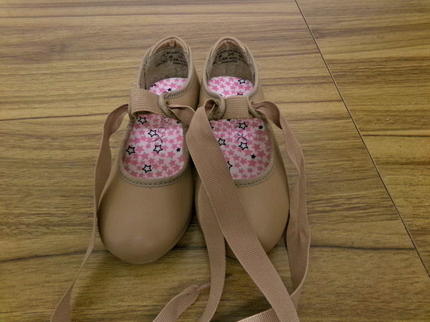 Pre-Owned Tap Shoes Capezio Toddler Kids 7M Tyette Man Made Elastic Student