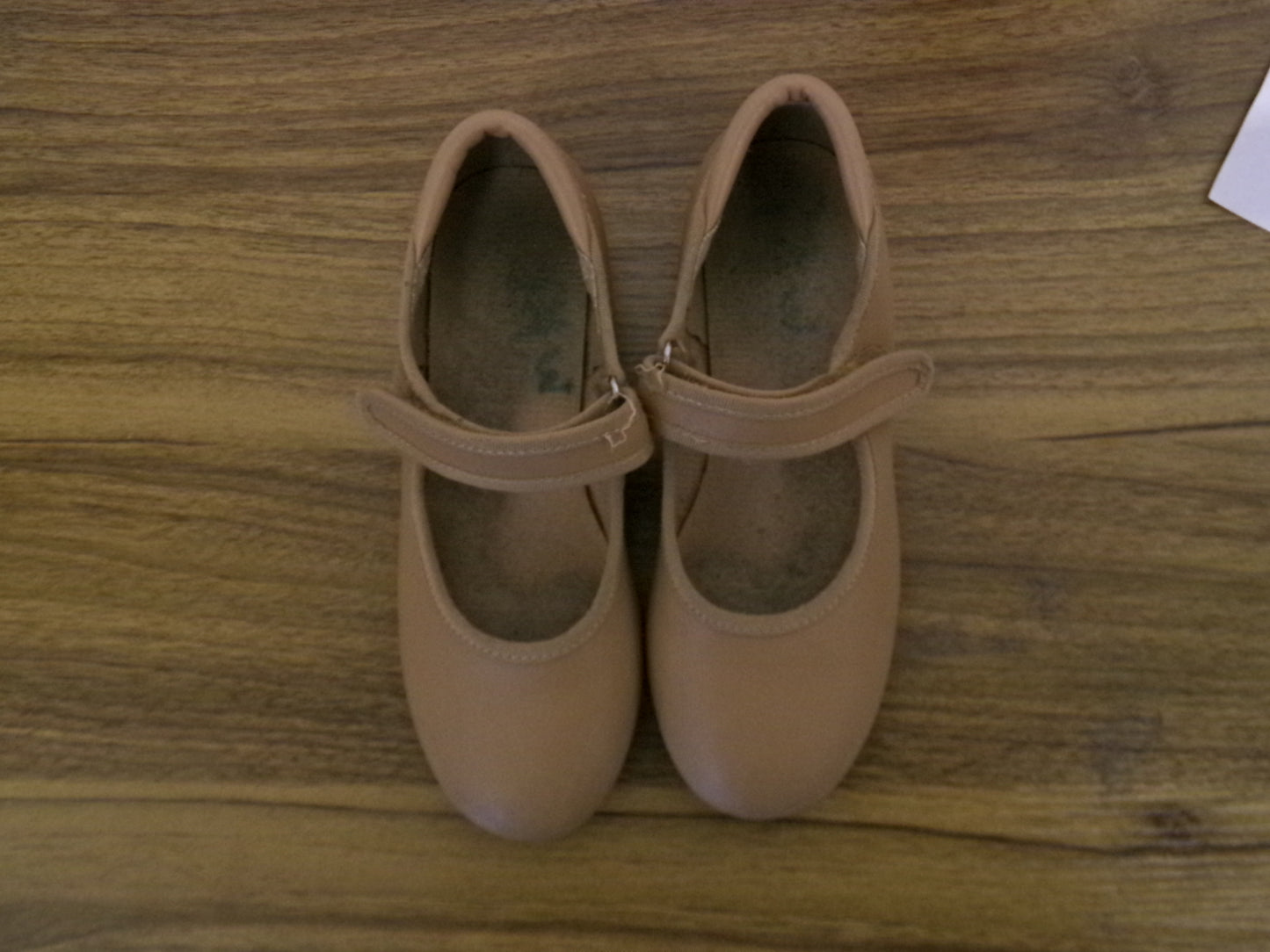 Pre-Owned Dance Tap Shoes Stelle Kids 13.5M Mary Jane easy Strap Tan