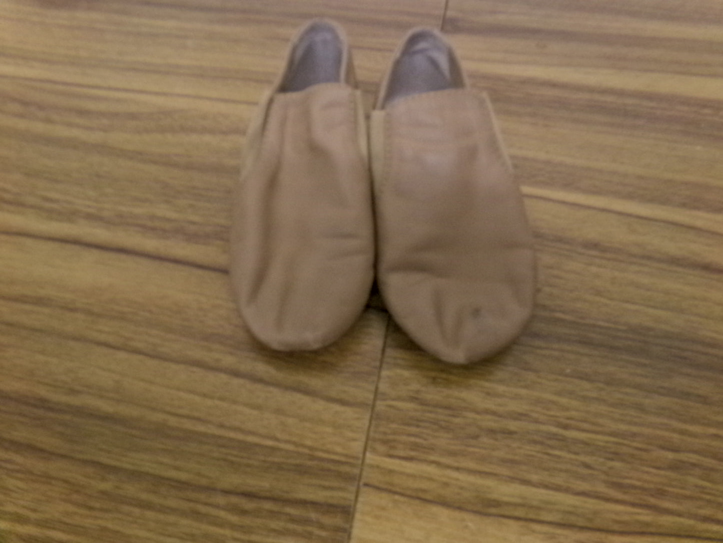 Pre-Owned Jazz Shoes Basic Child 10M Tan Leather Slip On Split Sole