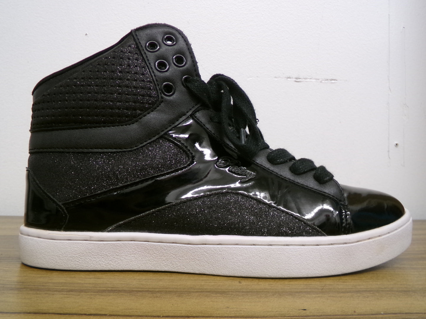 Pre-Owned Hip Hop Shoes Pastry Youth 8M High Top Sneakers Leather Lace Up Rubber
