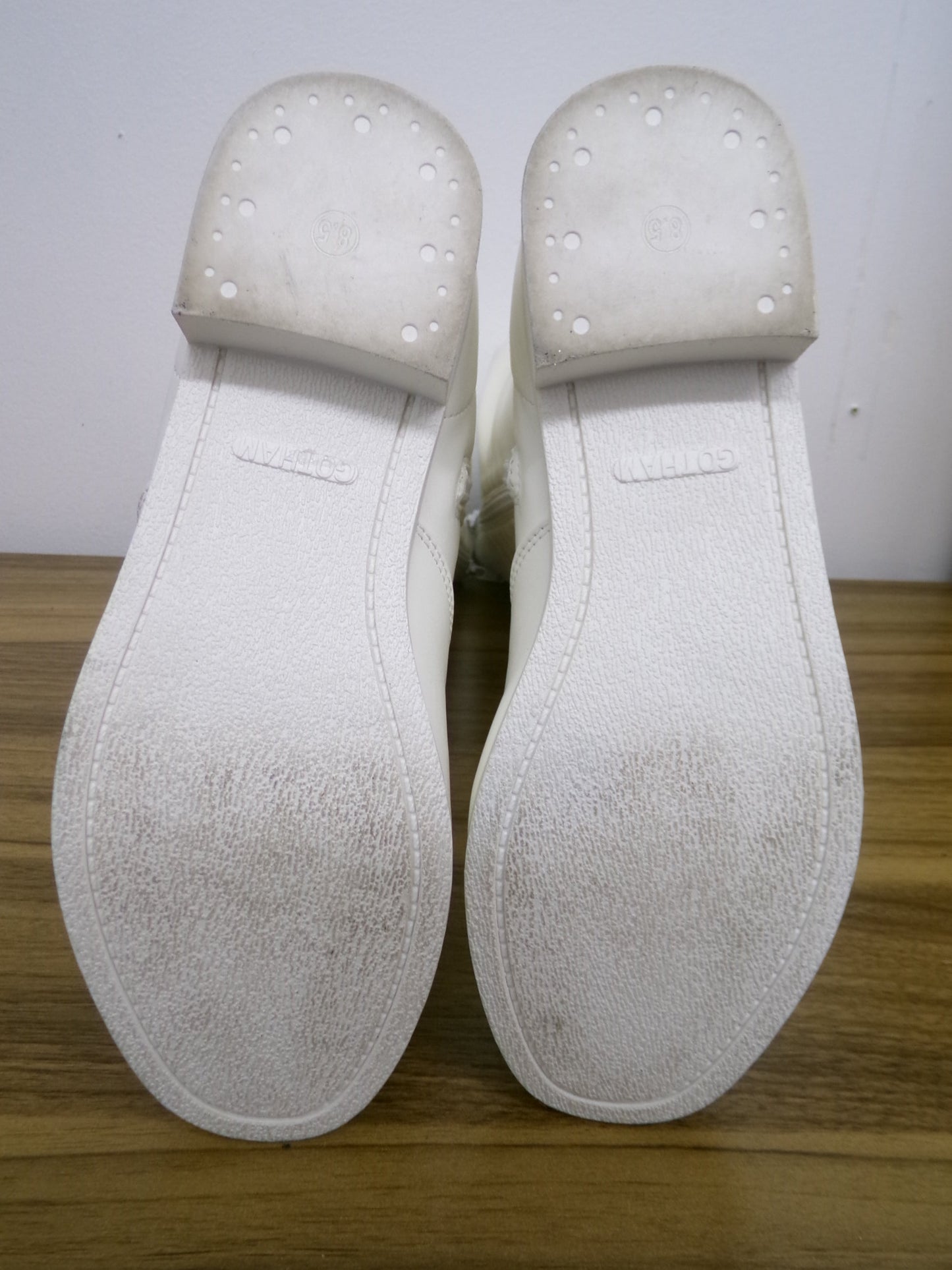 Pre-Owned Parade Shoes Gotham 8.5M Knee High Zip Up Rubber Soles