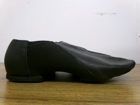 Pre-Owned Jazz Shoes So Danca 4M JZ43 Black Kids Pull On Leather Split Sole