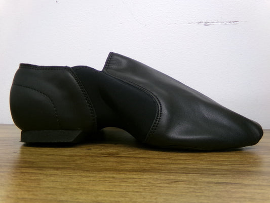 Pre-Owned Jazz Shoes 9M Black Kids Pull On Leather Split Sole