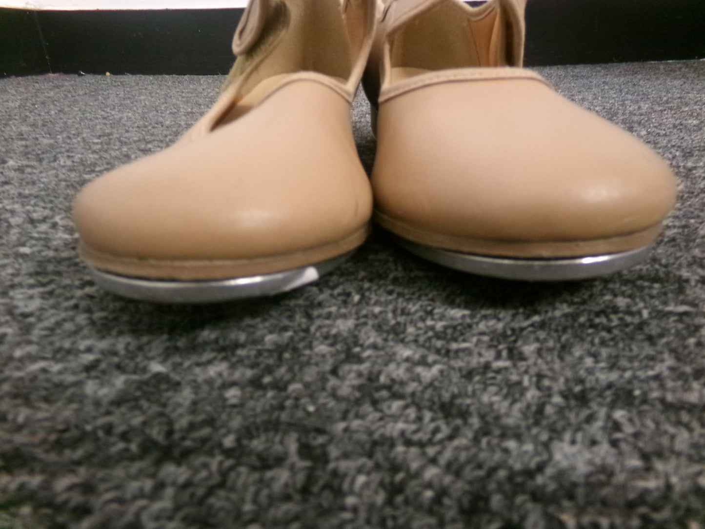 Pre-Owned Tap Shoes Youth 4.5M Tan So Danca TA38 Mary Jane Leather Loop Strap