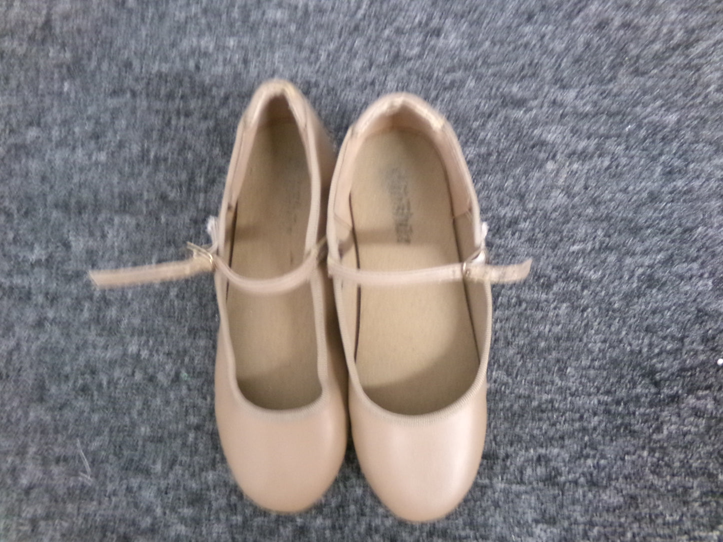 Pre-Owned Tan Tap Shoes Danshuz 752 Girls 4M Mary Jane Buckle