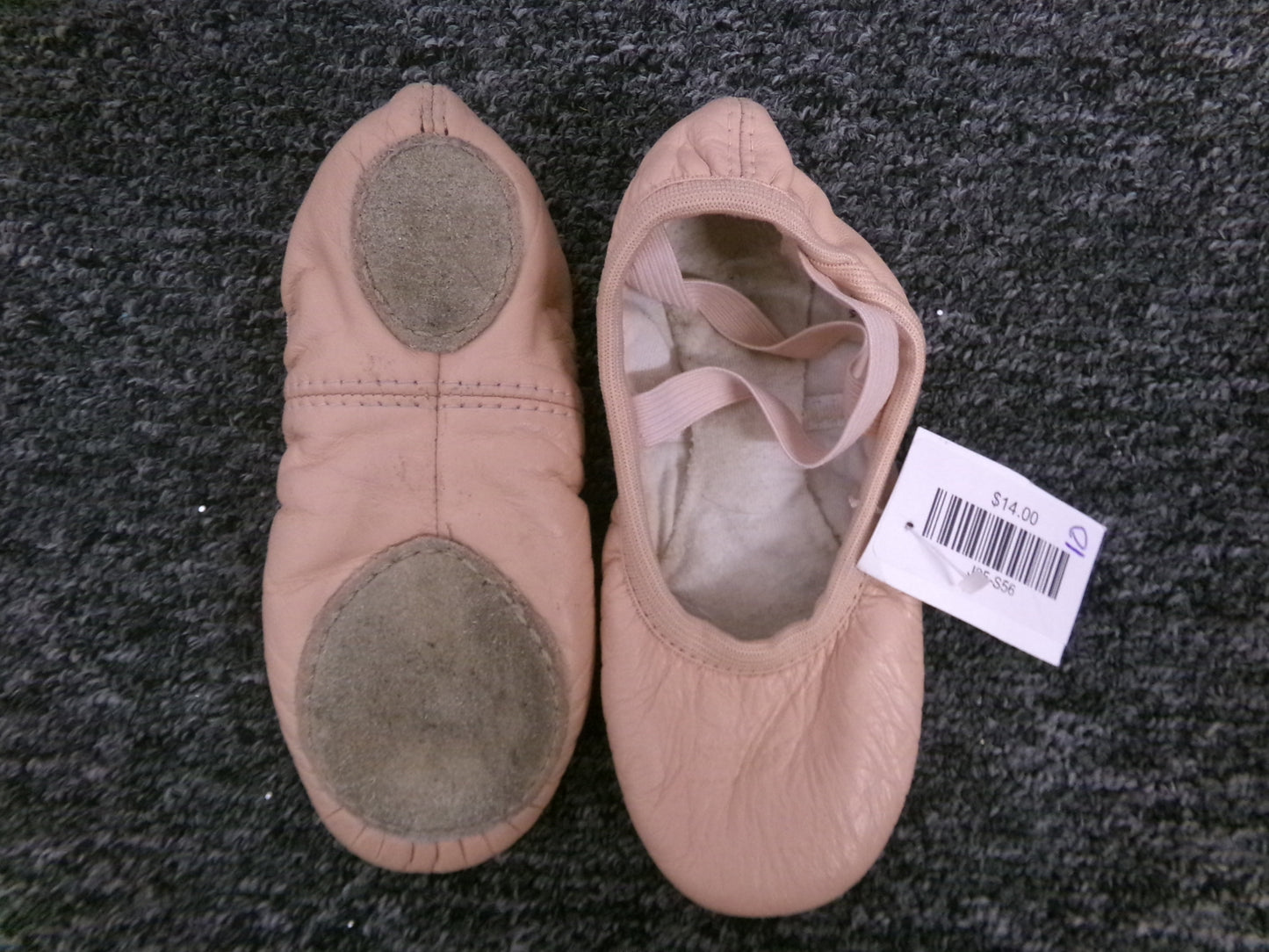 Pre-Owned Ballet Shoes Bloch Big Kid 10 Leather Cross Straps Split Sole