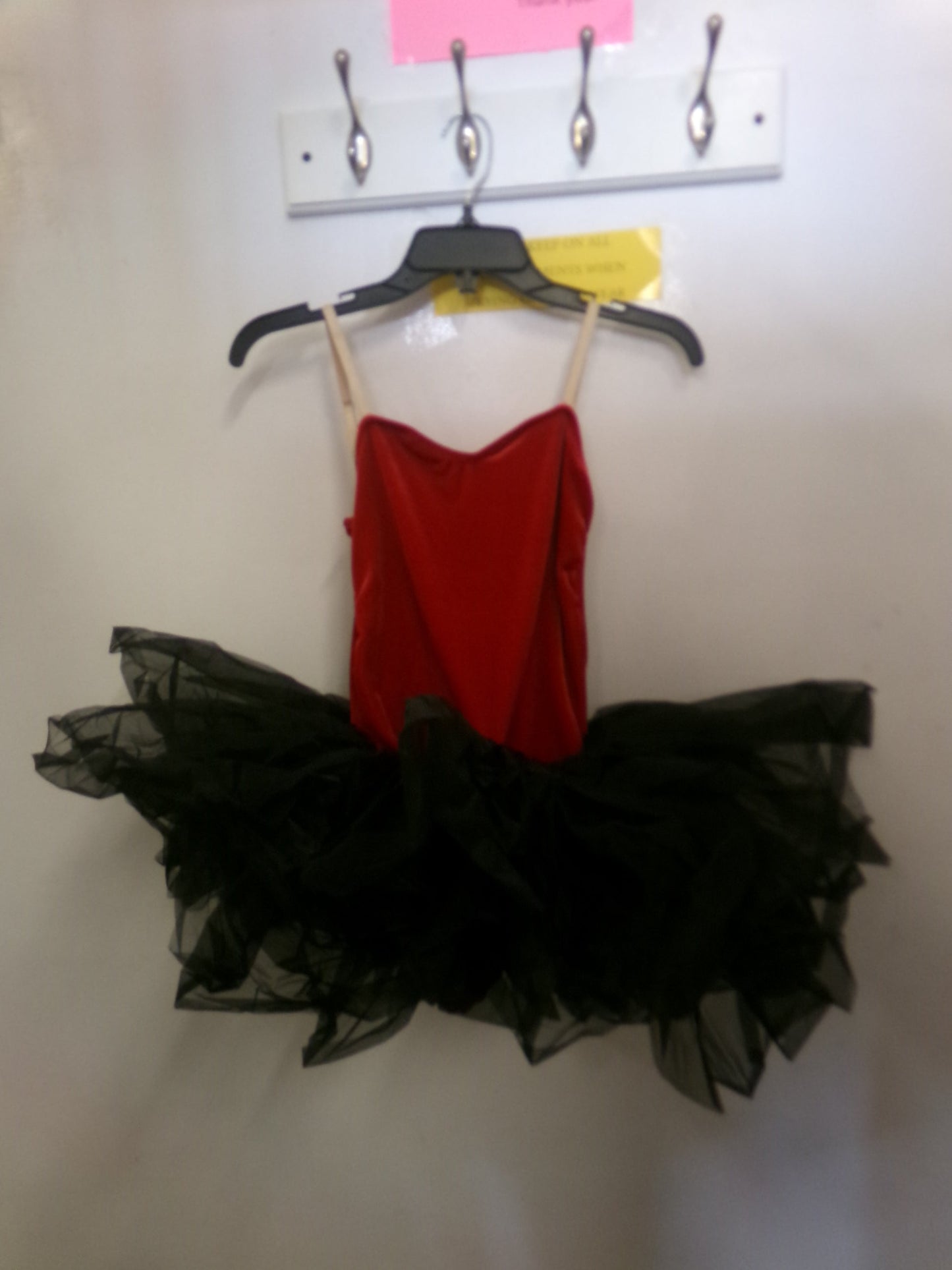 Pre-Owned Costume Medium Adult Red Velvet Curtain Call Ballet Tap Jazz Tutu