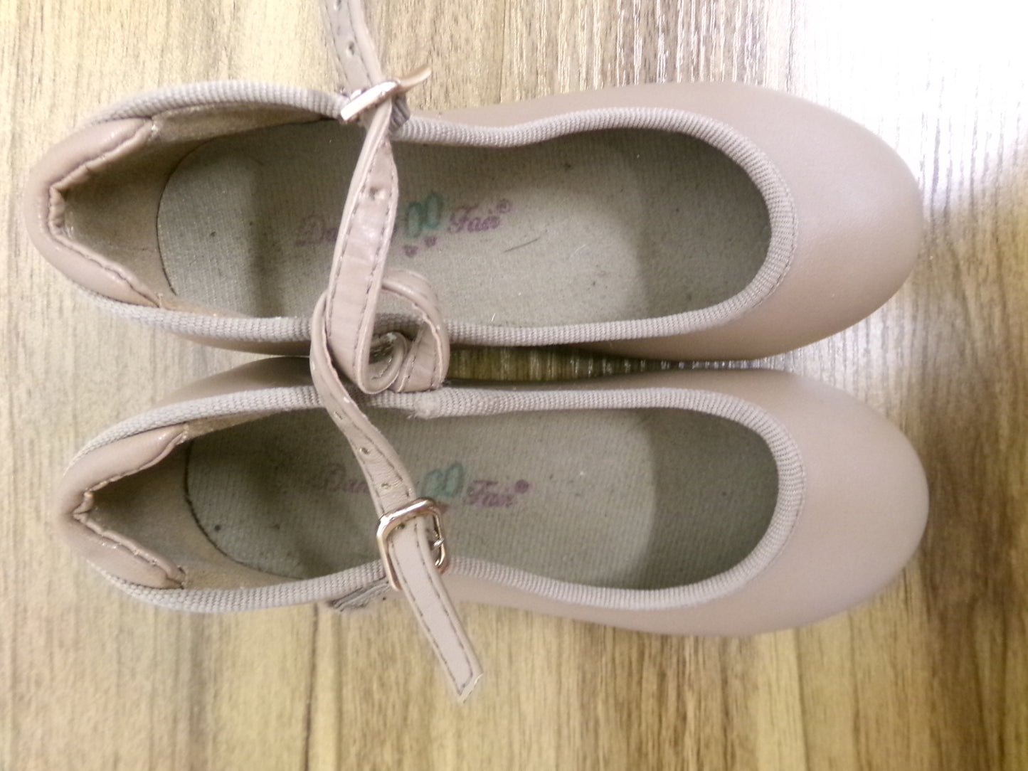 Pre-Owned Tap Shoes Dancing Fair Toddler 1.5M Mary Jane Leather Buckle