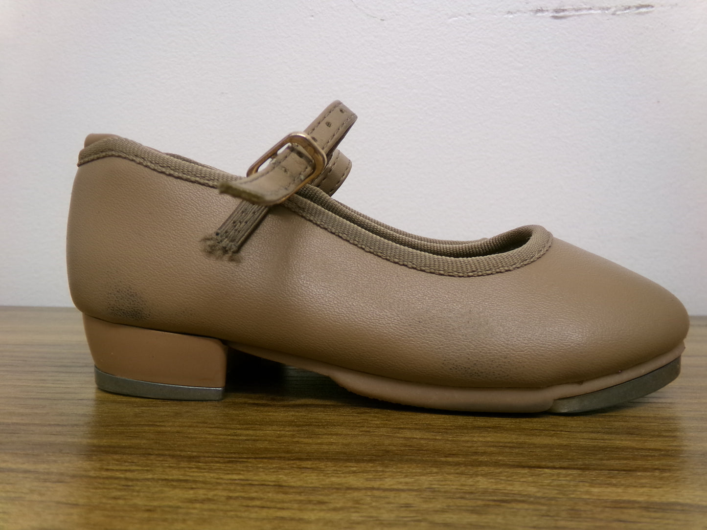Pre-Owned Tap Shoes Dancing Fair Toddler 8.5M Mary Jane Leather Buckle