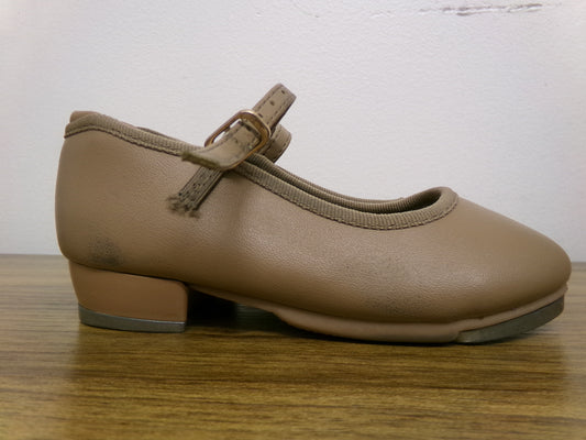 Pre-Owned Tap Shoes Dancing Fair Toddler 8.5M Mary Jane Leather Buckle