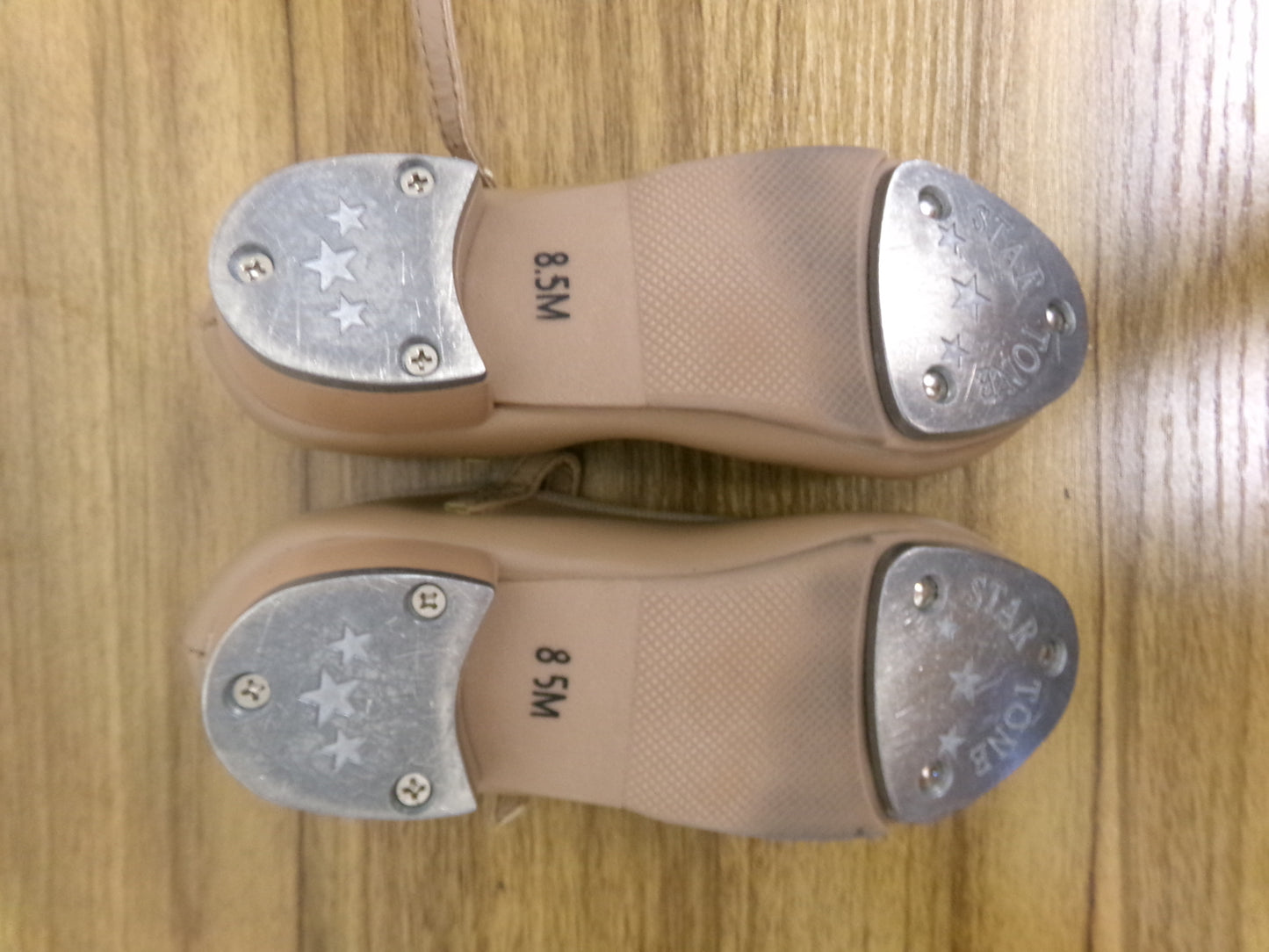 Pre-Owned Tap Shoes Dancing Fair Toddler 8.5M Mary Jane Leather Buckle