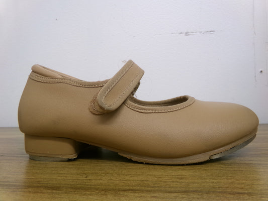 Pre-Owned Tap Shoes Girl's 13M Mary Jane Leather Easy Strap No Buckle