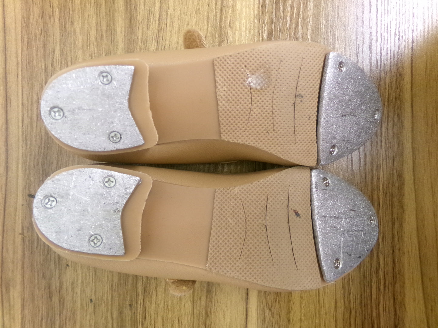 Dance Tap Shoes Danshuz 534 Toddler 11M Tan Mary Jane Easy Strap