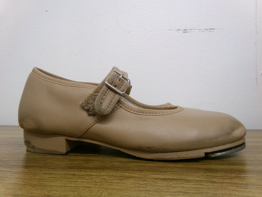 Pre-Owned Tap Shoes Capezio Toddler 13 Jane Leather Buckle Tan