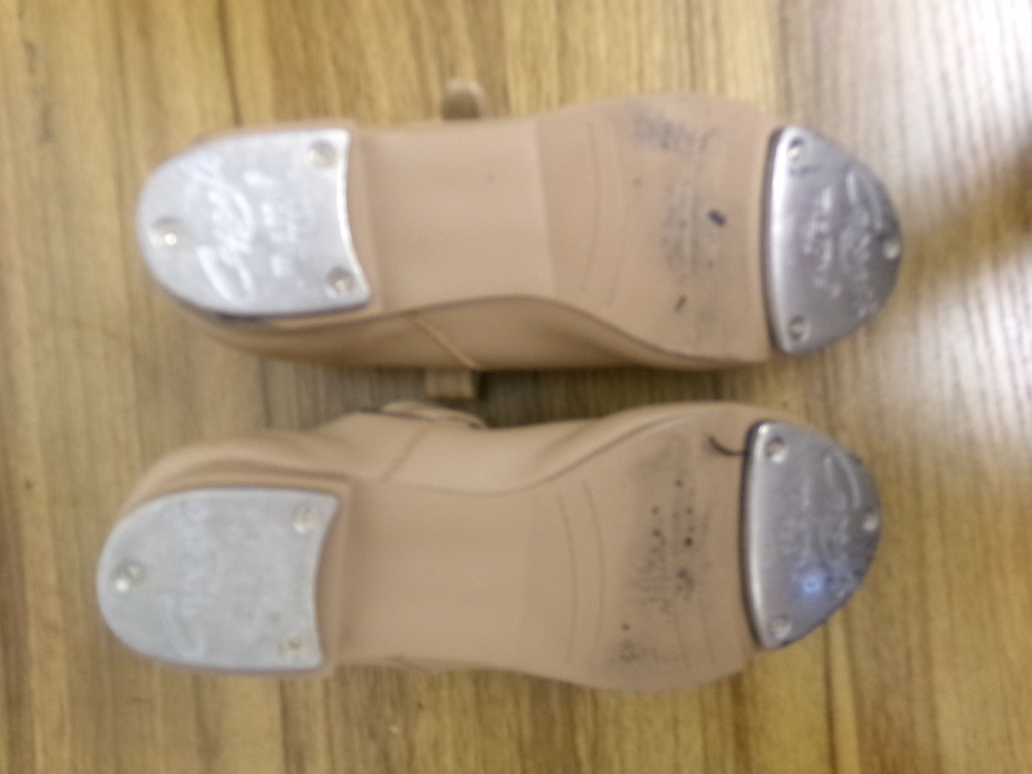 Pre-Owned Tap Shoes Capezio Toddler 13 Jane Leather Buckle Tan