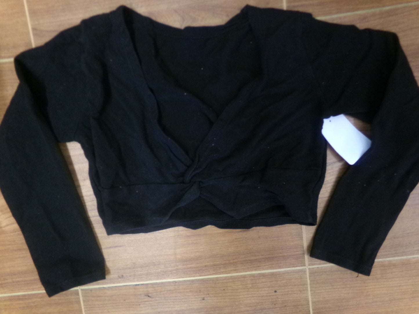 Pre-Owned Crop Shrug Sweater No Brand Large Child BLACK Ballet