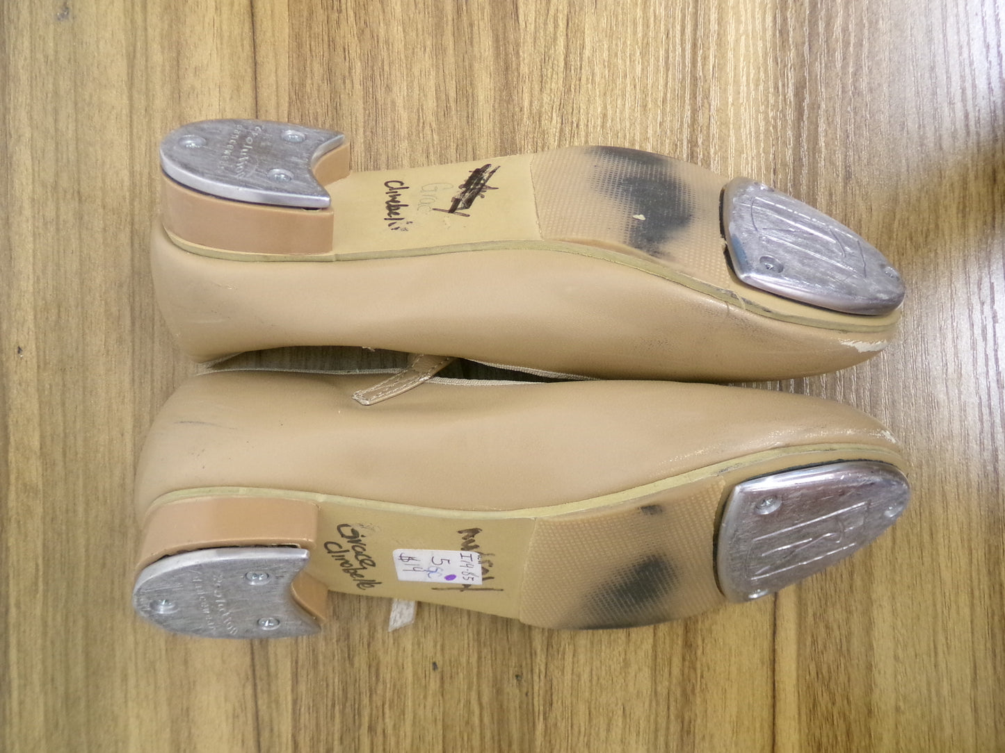 Pre-Owned Tap Shoes Revolution Style 826 3M Child Mary Jane Buckle Tan