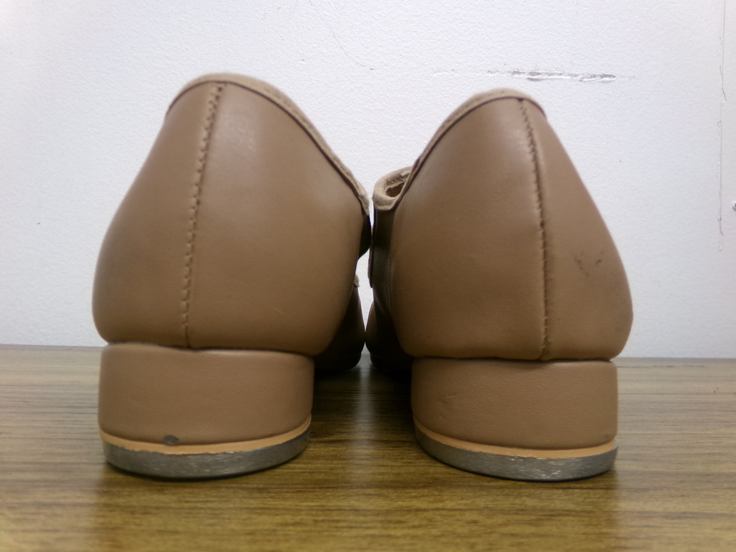 Dance Tap Shoes Youth 5W Tan So Danca TA38 Mary Jane Leather Loop Strap