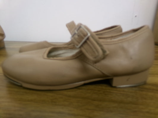 Pre-Owned Tap Shoes Capezio 12M Child Mary Jane Leather Loop Strap