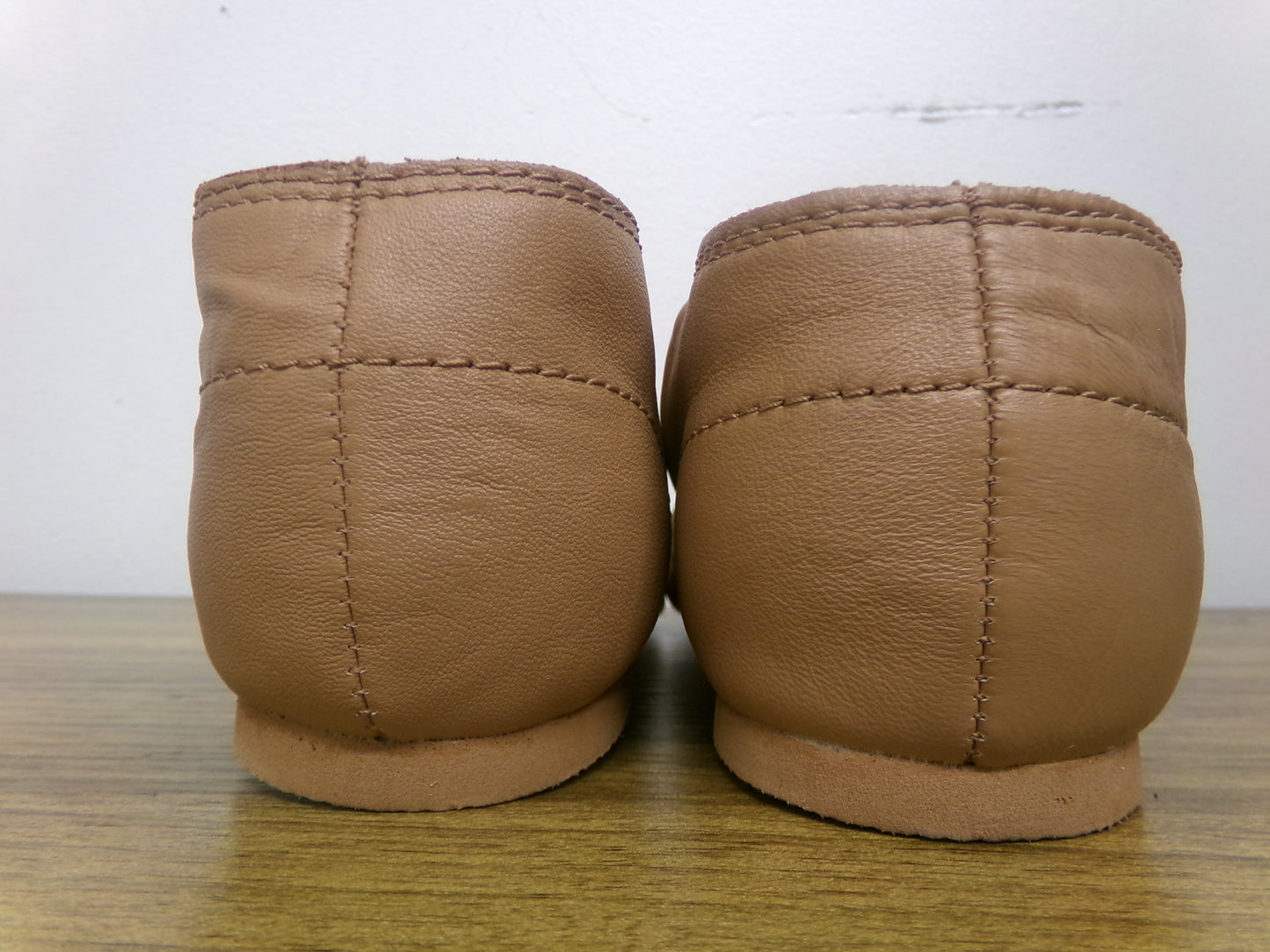 Pre-Owned Jazz Shoes Dance Class Girls 3M Child Slip On Leather Split Sole