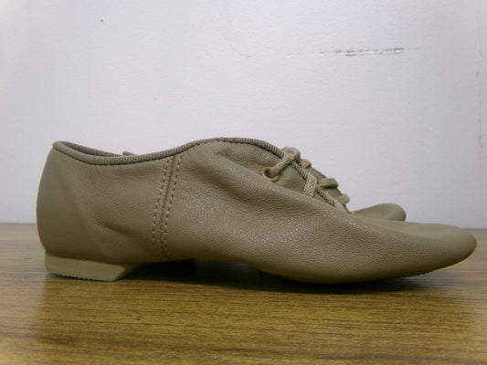 Pre-Owned Jazz Shoes Capezio 12.5 Adult Tan Leather Split Sole Lace Up