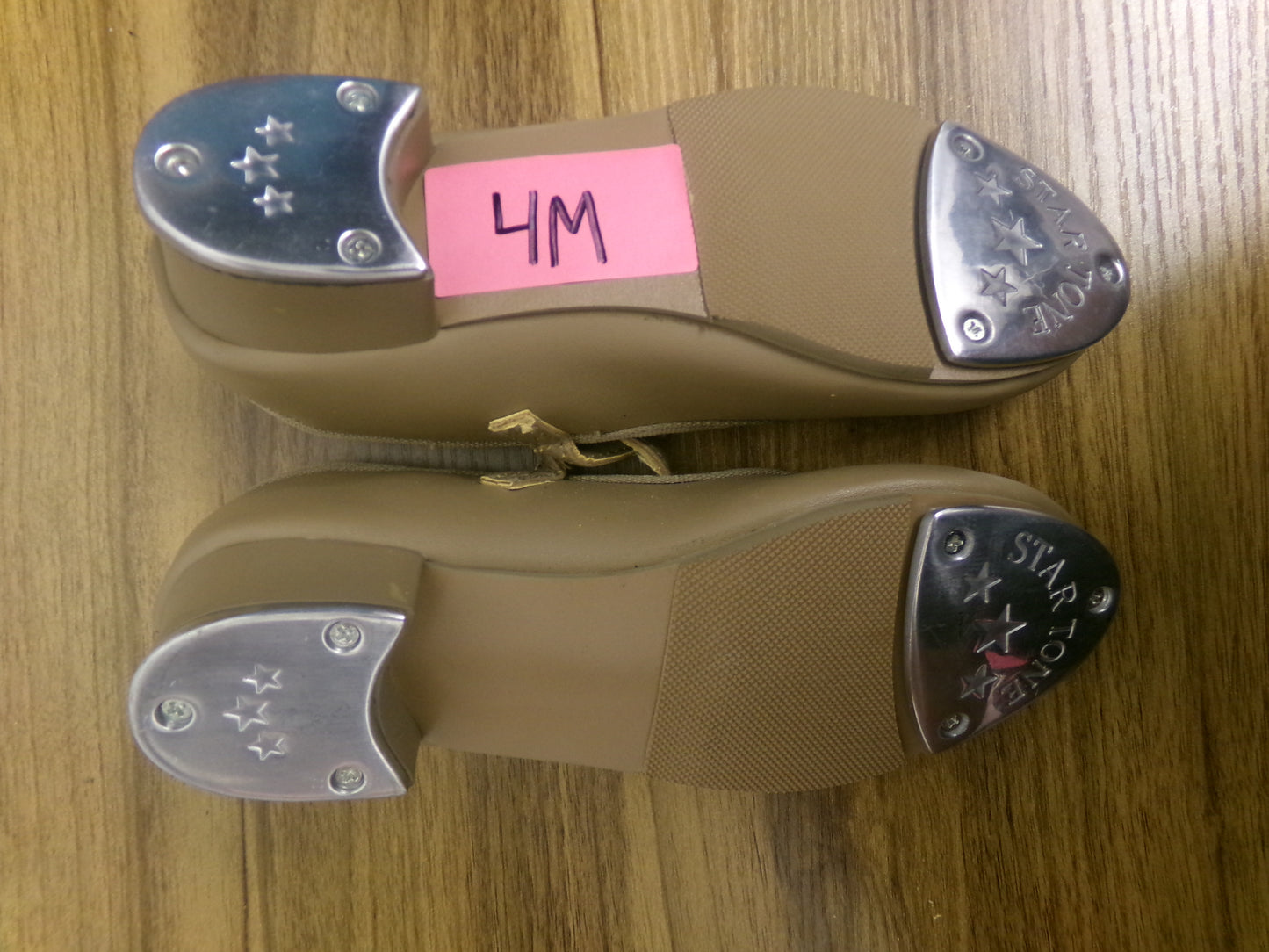 Pre-Owned Tan Tap Shoes Danshuz 753 Youth 4M Mary Jane Buckle