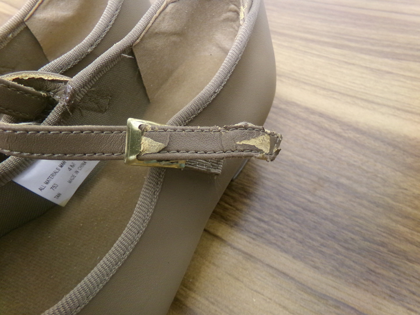 Pre-Owned Tan Tap Shoes Danshuz 753 Youth 4M Mary Jane Buckle