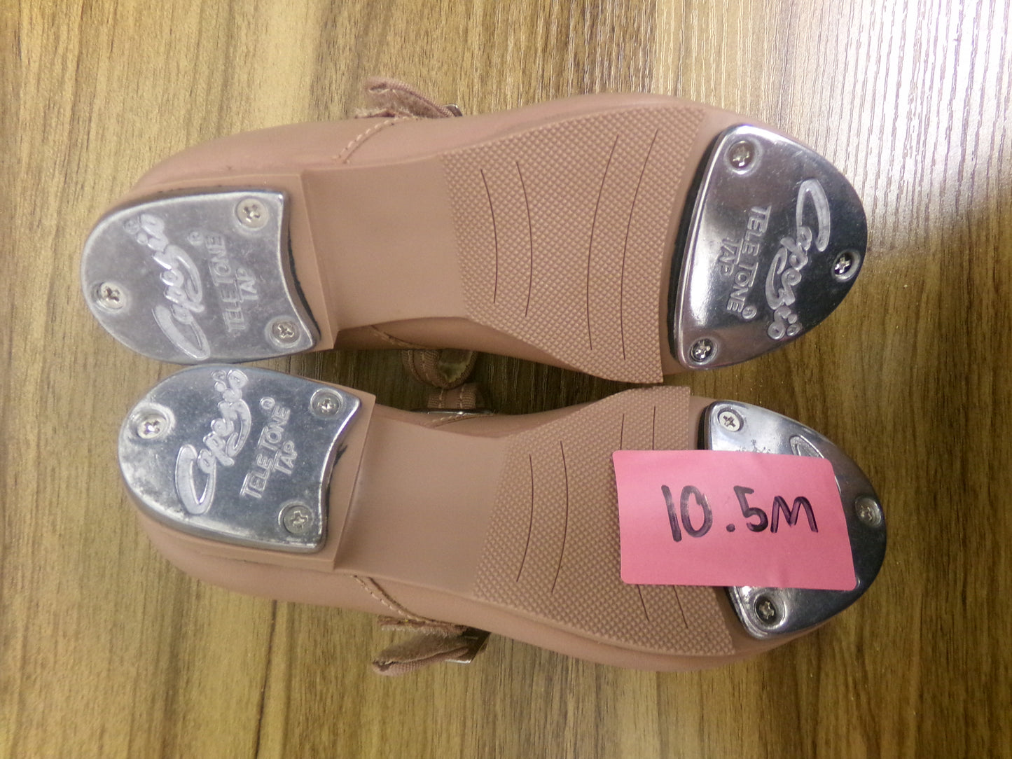 Pre-Owned Tap Shoes Capezio Toddler 10.5 Jane Leather Buckle Tan